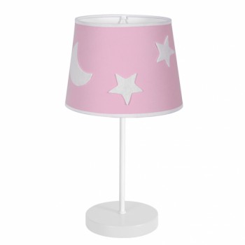 Distribuidor - Lâmpadas Diversas | Sobre Mesas Infantil | SOBREMESA FIRMAMENTO 1XE27 ROSA 38X18 Ref: 054371000
